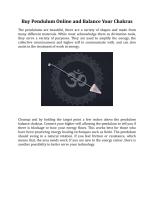 Buy Pendulum Online and Balance Your Chakras.pdf