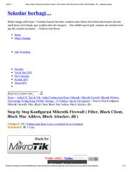 Step by Step Konfigurasi Mikrotik Firewall ( Filter, Block Client, Block Mac Addres, Block Attacker, dll ) _ Sekedar berbagi...pdf