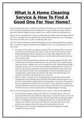 What Is A Home Cleaning Service & How To Find A Good One For Your Home.doc