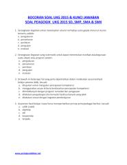 Bocoran Soal Pedagogik UKG 2015 Dan Kunci Jawaban.pdf